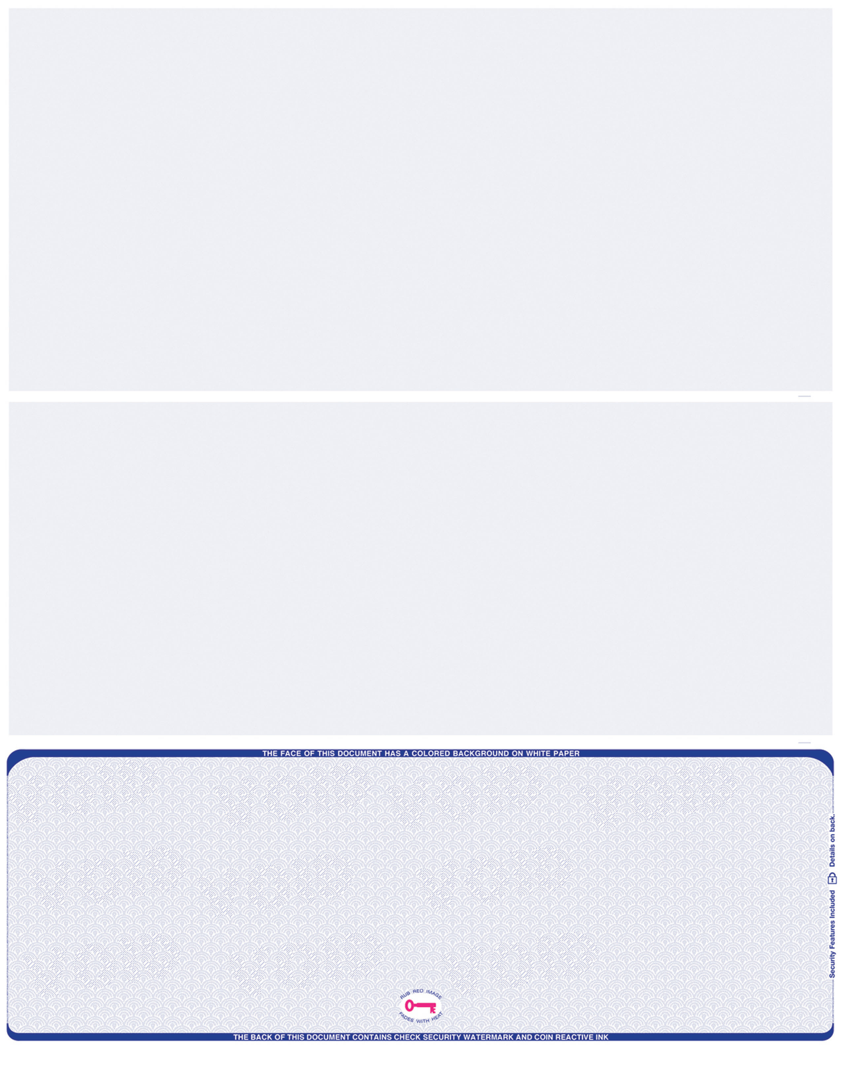 Bottom Check Stock Scallop VOID Hologram Blank Business Checks – Best Security