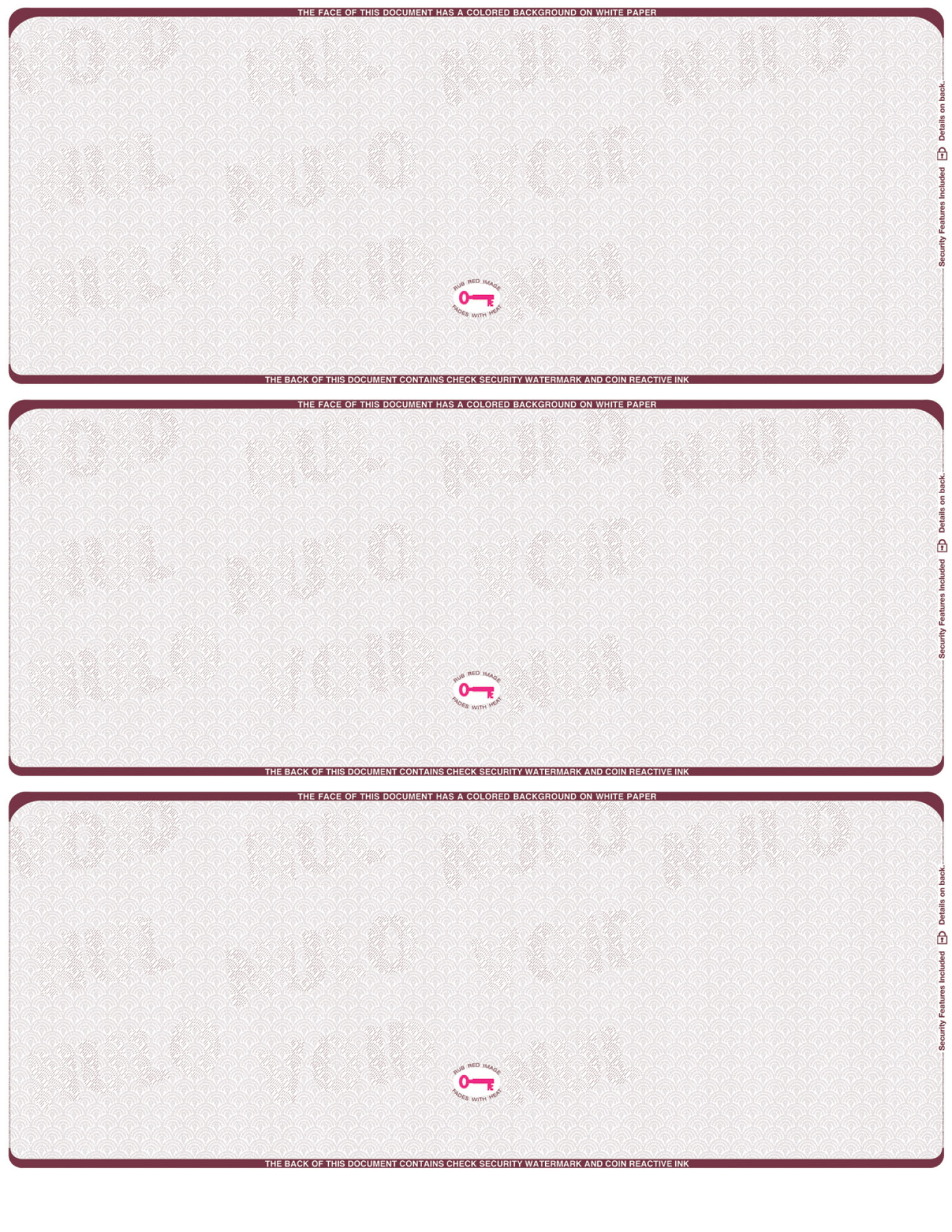 Scallop Void Blank Business Check 3up on a page - Choice Checks