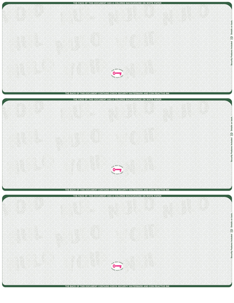 Scallop Void Blank Business Check 3up on a page - Choice Checks