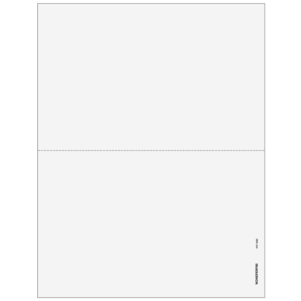 2up Blank 1099-MISC Form (with Instructions on Back Top Panel) - 25 Qty