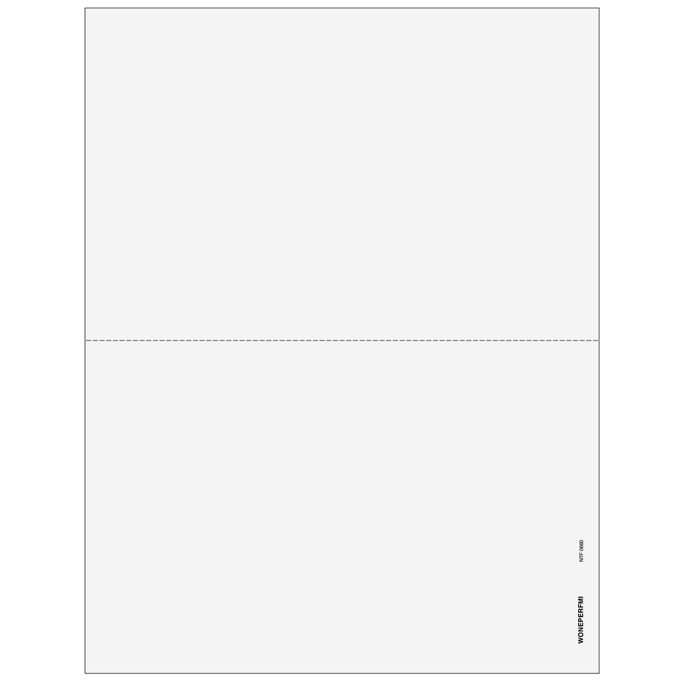 2026 1099 2-Up Blank Laser Paper with 1099-MISC Instructions on Top Panel