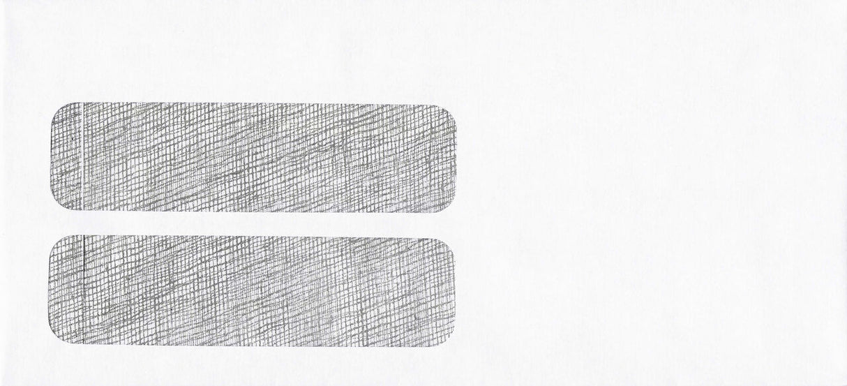 DOUBLE WINDOW ENVELOPE PLAIN 9 X 4-1/8 24# WH WOVE - Choice Checks