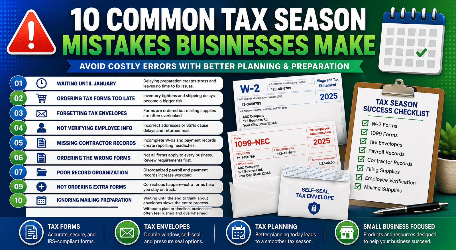 10 Common Tax Season Mistakes Businesses Make