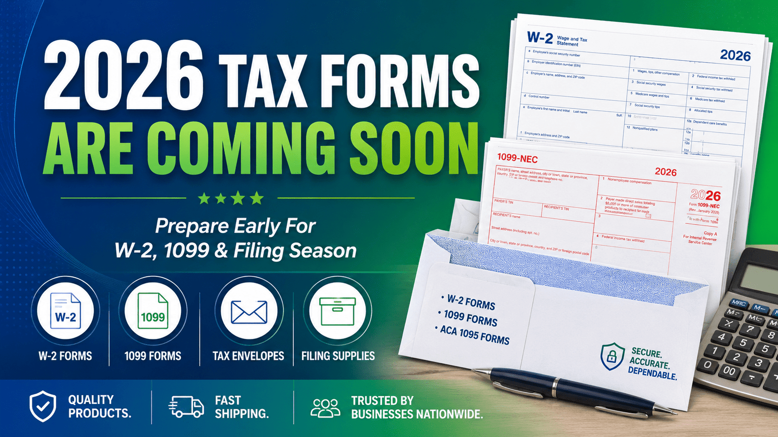 2026 TAX FORMS ARE COMING SOON