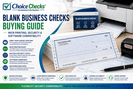 Blank Business Checks Buying Guide: MICR Printing, Security & Software Compatibility