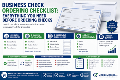 Business Check Ordering Checklist: Everything You Need Before Ordering Checks