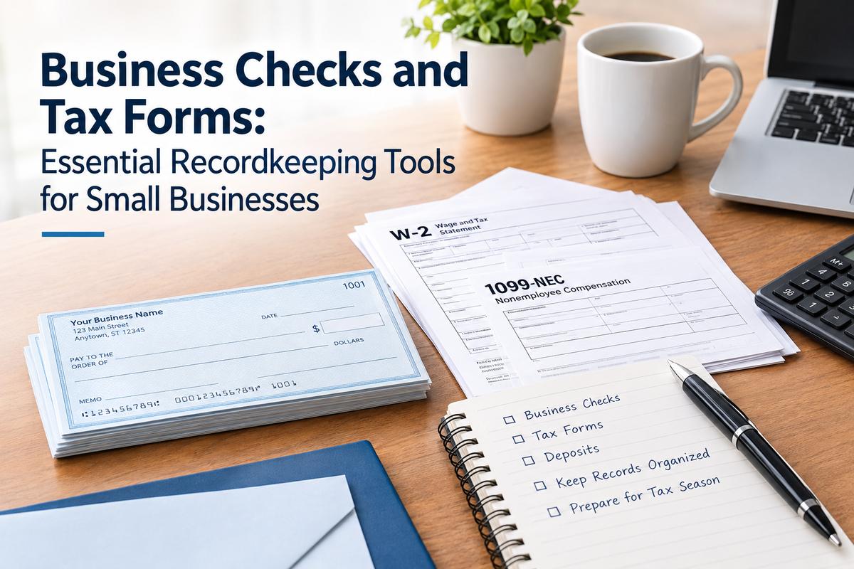 Business Checks and Tax Forms Essential Recordkeeping Tools for Small Businesses