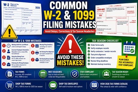 Common W-2 & 1099 Filing Mistakes Businesses Make (And How To Avoid Them)