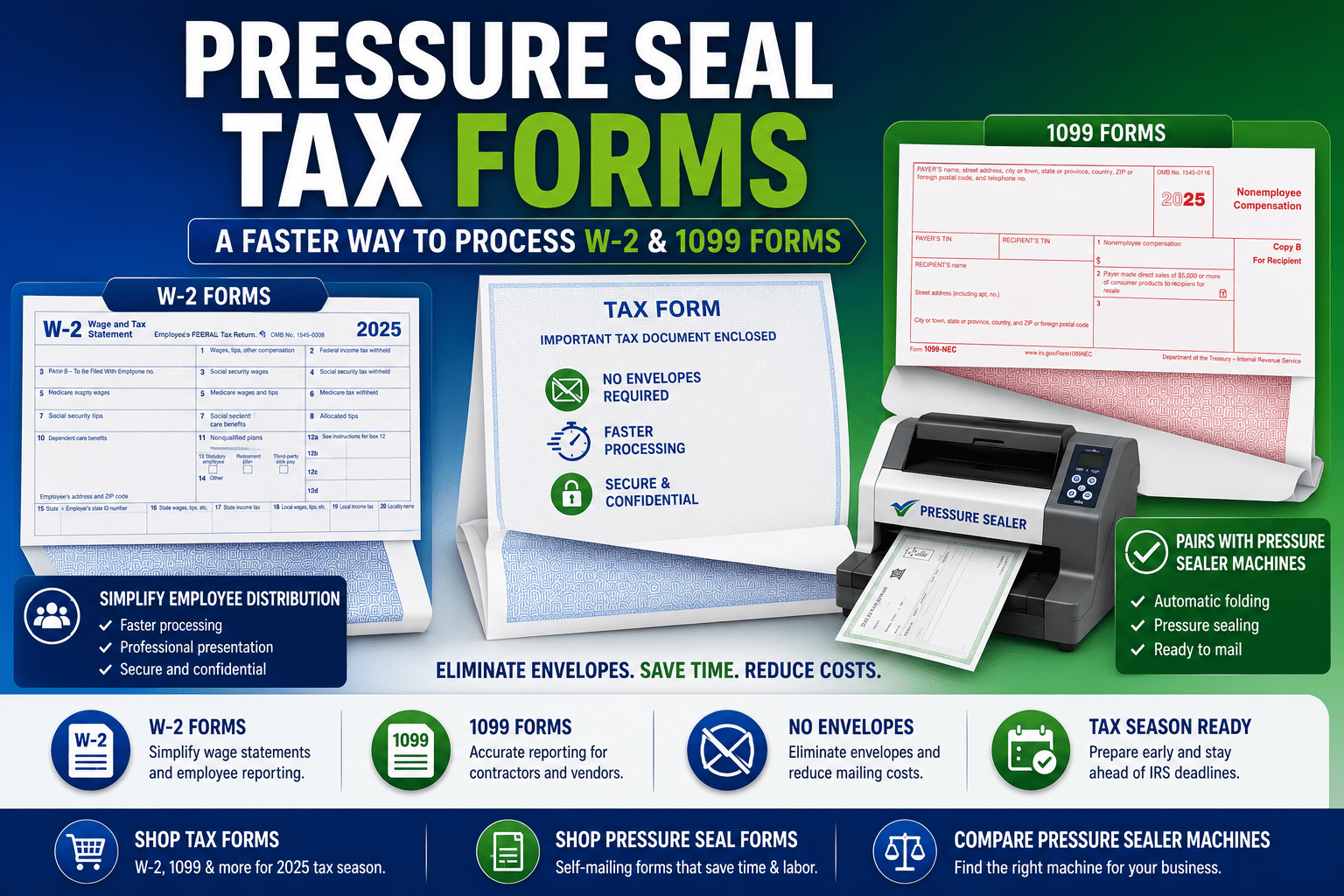 Pressure Seal Tax Forms: A Faster Way To Process W-2 & 1099 Forms