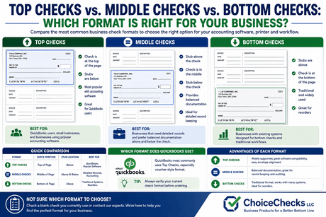 Top Checks vs Middle Checks vs Bottom Checks: Which Format Is Right For Your Business?