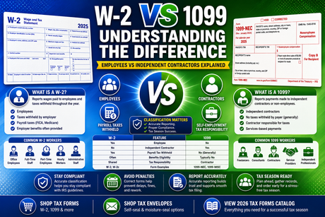 W-2 vs 1099 Forms: Understanding The Difference