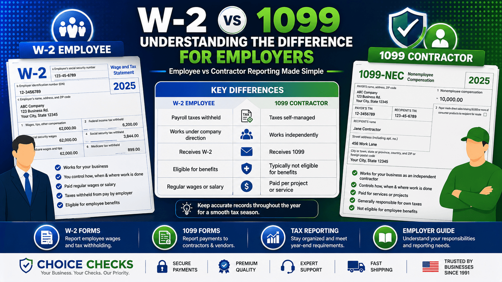 W-2 vs 1099: Understanding the Difference for Employers