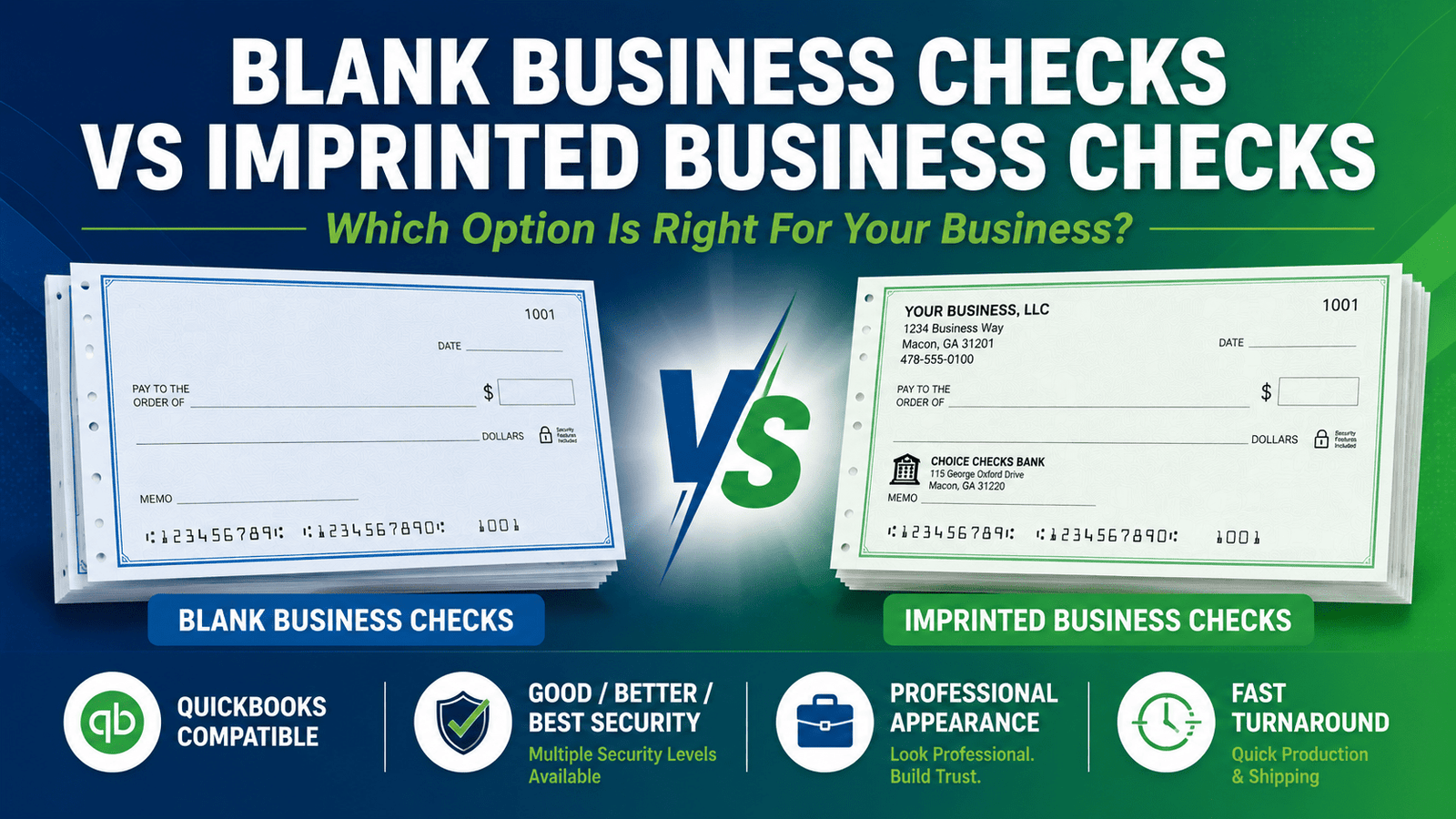 Blank Business Checks vs Imprinted Business Checks: Which Should You Choose?