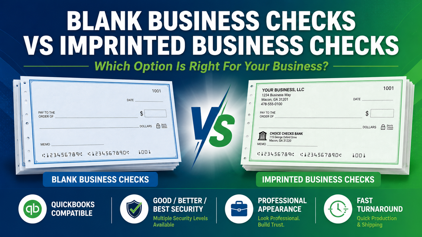 Blank Business Checks vs Imprinted Business Checks: Which Should You Choose?