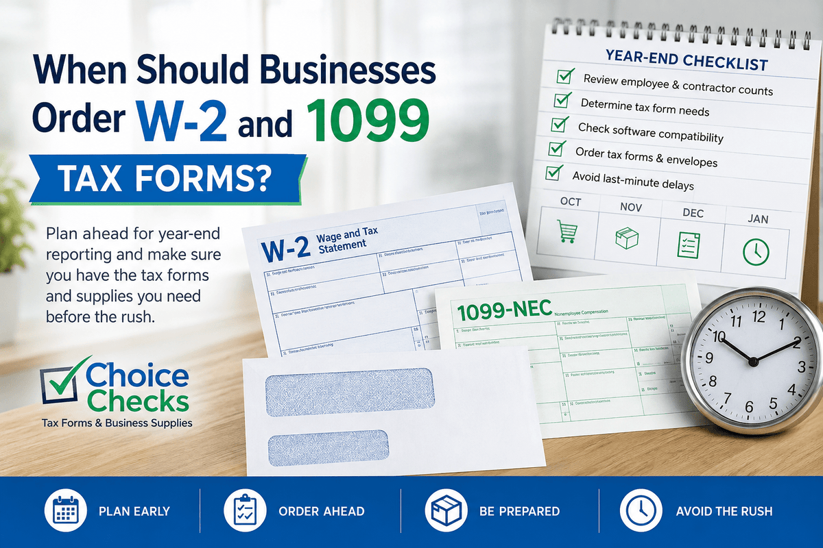 when should i order w-2 and 1099 tax forms