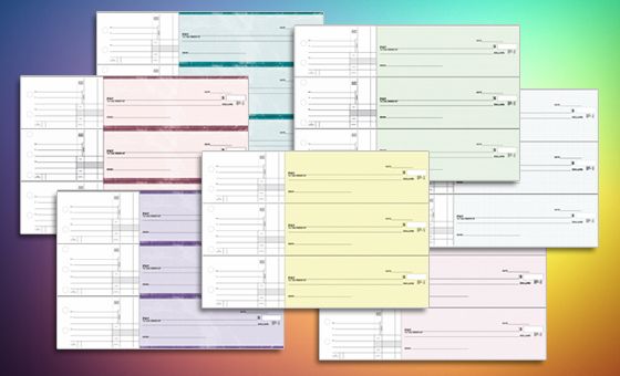 3 On A Page Imprinted Business Checks