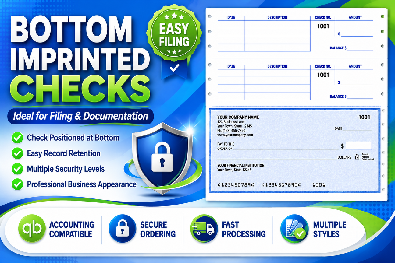 Bottom Imprinted Checks