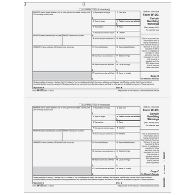 W-2G Tax Forms
