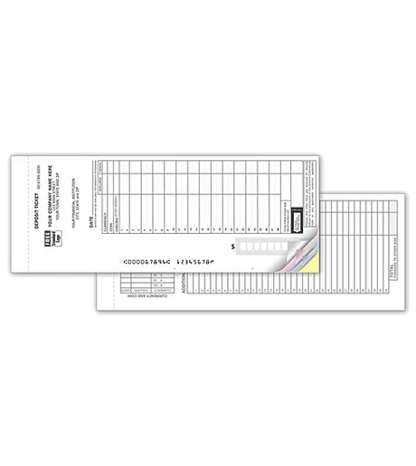 Loose Deposit Ticket Sets - Maximum Entry Format - 2 Part, Free Shipping