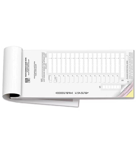 Booked Deposit Tickets - Easy Scan Format - 1 Part, Free Shipping