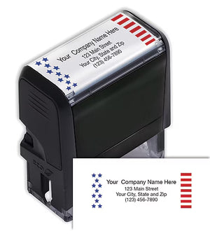 Name and Address Patriotic Stamp - Self Inking