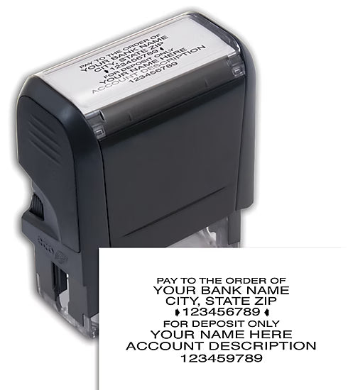 Self-Inking Endorsement Stamp - Widely Accepted Layout