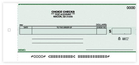 Personal Size One Write Check