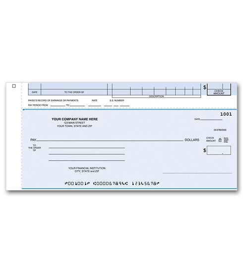 Payroll/General Disbursement Top Check