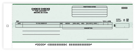 Payroll/General Disbursement Center Check-Carbon