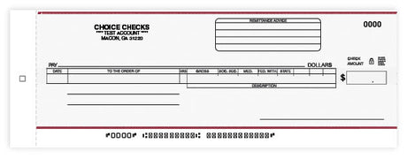 Payroll/General Disbursement Center Check-Carbon
