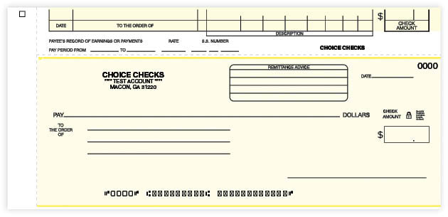 Payroll/General Disbursement Top Check