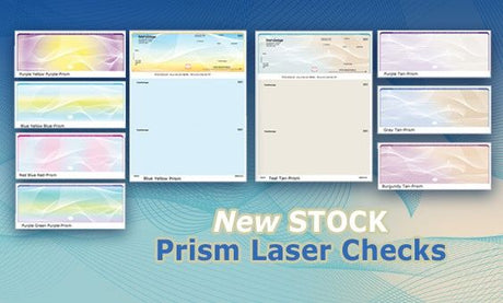 Stock prism checks ship in 24 hours, are top position checks, with multiple security features to keep their information secure.