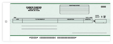 Cash Disbursement Center Check - Carbon