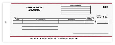 Cash Disbursement Center Check - Carbon