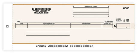 Cash Disbursement Center Check - Carbon