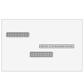 W-2/1099 Double Window Envelopes - Universal (Moisture Seal) - 25 Qty