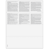 2026 W-2 4-Up Horizontal Blank Laser Paper with Instructions