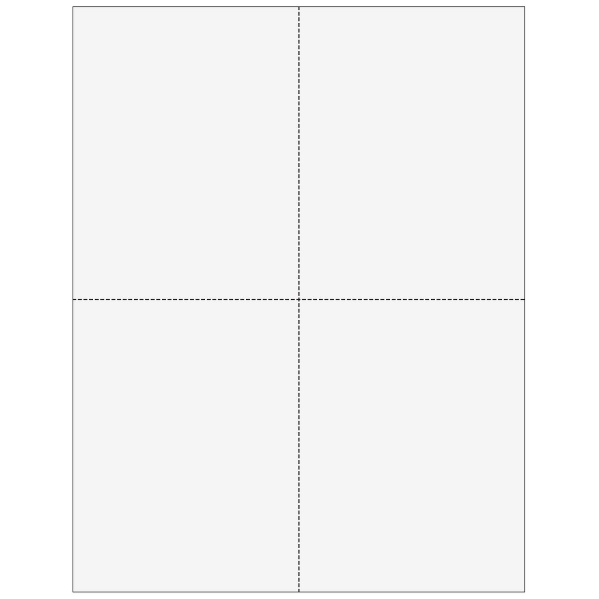 4up Blank W-2 Form - Quadrants (with Employee Instructions)