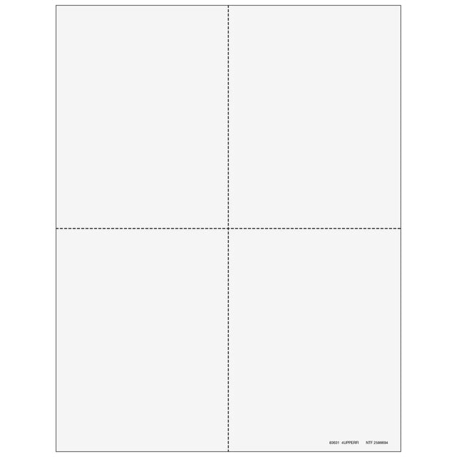 4up Blank W-2 Form - Quadrants (with Employee Instructions)