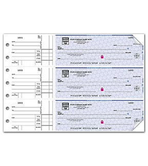 3-On-A-Page Business Size Checks, Side-Tear Voucher - 250 Qty