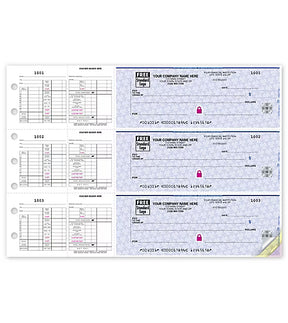 3-On-A-Page Business Size Checks for Hourly Payroll - 250 Qty