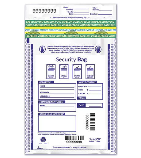 10x15" Single Pocket Deposit Bag, Opaque -100 Qty