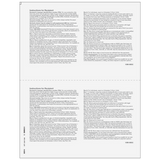 2up Blank 1099-MISC Form (with Instructions on Both Back Panels) - 25 Qty