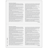 2026 1099 2-Up Blank Laser Paper with 1099-MISC Instructions on Both Panels