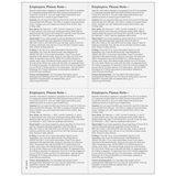2026 W-2 Employer 4-Up Quadrant Copies 1/D Preprinted Laser Forms