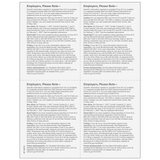 2026 W-2 Employer 4-Up Quadrant Copies 1/D Preprinted Laser Forms - 50 Minimum