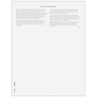 Form W-2C Corrected Employee Record, Copy C