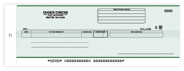 Cash Disbursement Center Check Carbon