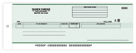 Cash Disbursement Center Check Carbon
