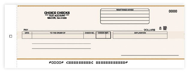 Cash Disbursement Center Check Carbon